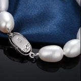 Freshwater Pearl Bracelet 925 Sterling Silver Jewelry Water Drops Charm