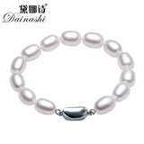 Freshwater Pearl Bracelet 925 Sterling Silver Jewelry Water Drops Charm