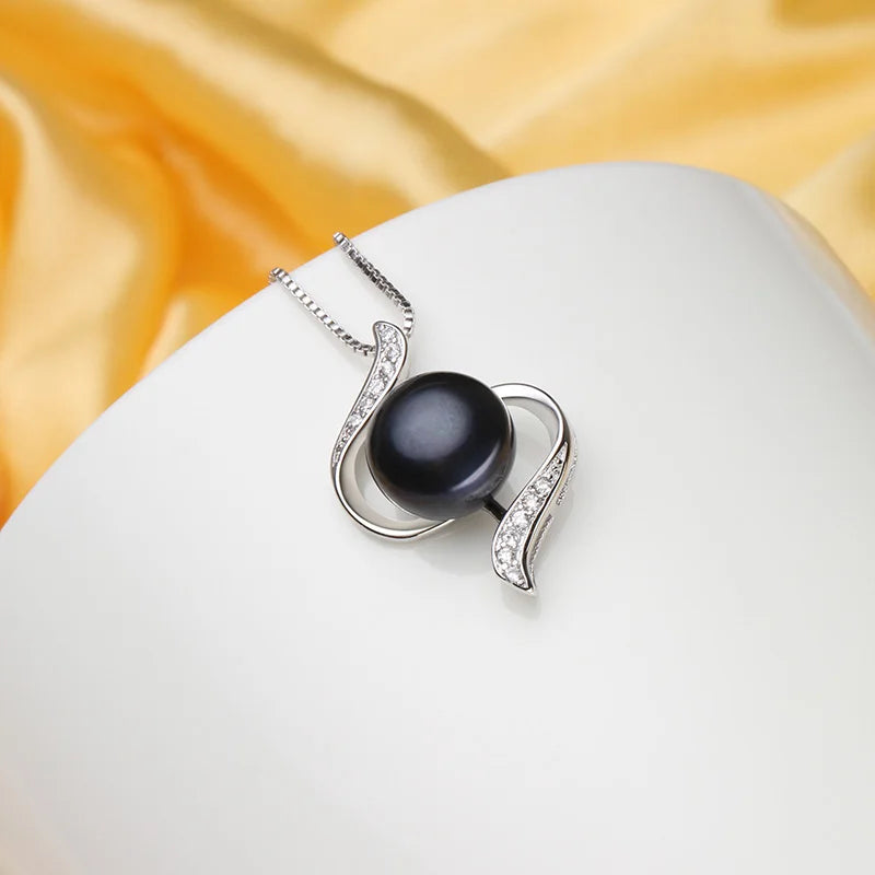 Freshwater Pearl Pendant 925 Sterling Silver Necklace for Bridal