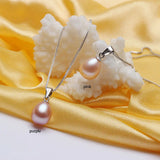 Natural Freshwater Pearl Pendant Necklace Women 925Sterling Silver High Jewelry