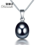 Natural Freshwater Pearl Pendant Necklace Women 925Sterling Silver High Jewelry