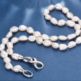 Baroque Pearl Necklace 925 Sterling Silver Fine Jewelry
