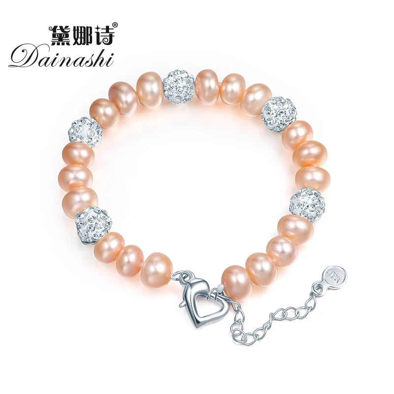 Freshwater Pearl Bracelets for Women in White/Pink/Purple/Mixed Colors