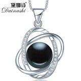 10-10.5mm Pearl Sterling Silver Slide Pendant for Bridal Women