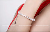 Freshwater Pearl Charm Bracelet for Women 9-10mm Natural Pearl Fine Jewelry