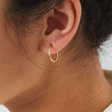 14K Filled Hoop Earrings Modern Everyday Wear Jewelry