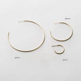 14K Filled Hoop Earrings Modern Everyday Wear Jewelry