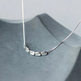 925 Silver Beans Charm Necklace Short Simplism Sterling-Silver-Jewelry