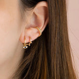925 Silver Eye Charm Drop Earrings Evil Eye Huggie S925