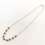 AAAA Garnet Boho Necklace 14K Filled Choker Collier Femmes
