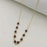 AAAA Garnet Boho Necklace 14K Filled Choker Collier Femmes