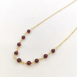 AAAA Garnet Boho Necklace 14K Filled Choker Collier Femmes