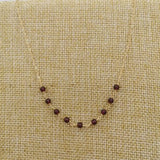AAAA Garnet Boho Necklace 14K Filled Choker Collier Femmes
