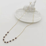 AAAA Garnet Boho Necklace 14K Filled Choker Collier Femmes