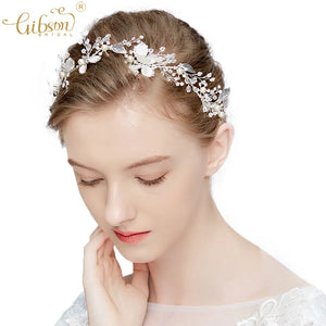 Beaded Hand Wired Wedding Wreath Headband Tiara