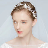 Beaded Hand Wired Wedding Wreath Headband Tiara