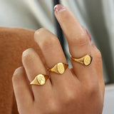 Dainty 12 Constellation Pattern Rings Stainless Steel Tarnish Jewelry