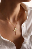Dainty Cross Necklace Stainless Steel Cross Name Pendant Necklace
