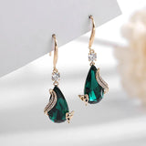 Crystal Fox Dangle Earrings Zircon Drop Earring Sterling Silver Wedding