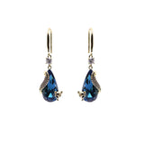 Crystal Fox Dangle Earrings Zircon Drop Earring Sterling Silver Wedding