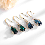 Crystal Fox Dangle Earrings Zircon Drop Earring Sterling Silver Wedding