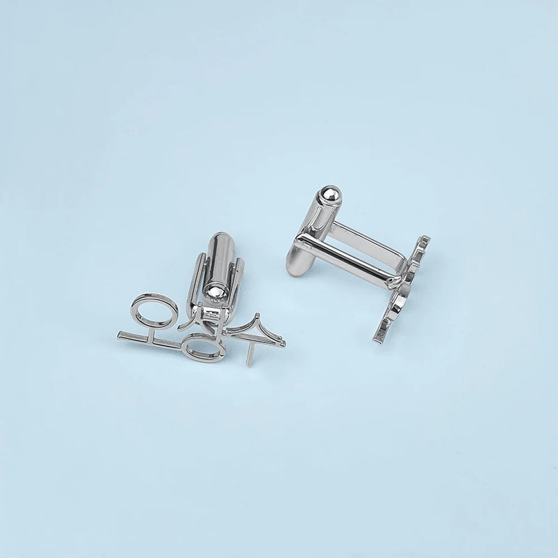 Personalized Name Cufflinks Stainless Steel Men Jewelry Wedding Suit Gift