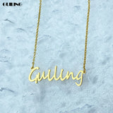 Custom First Name Golden Necklace Stainless Steel Nameplate Pendant
