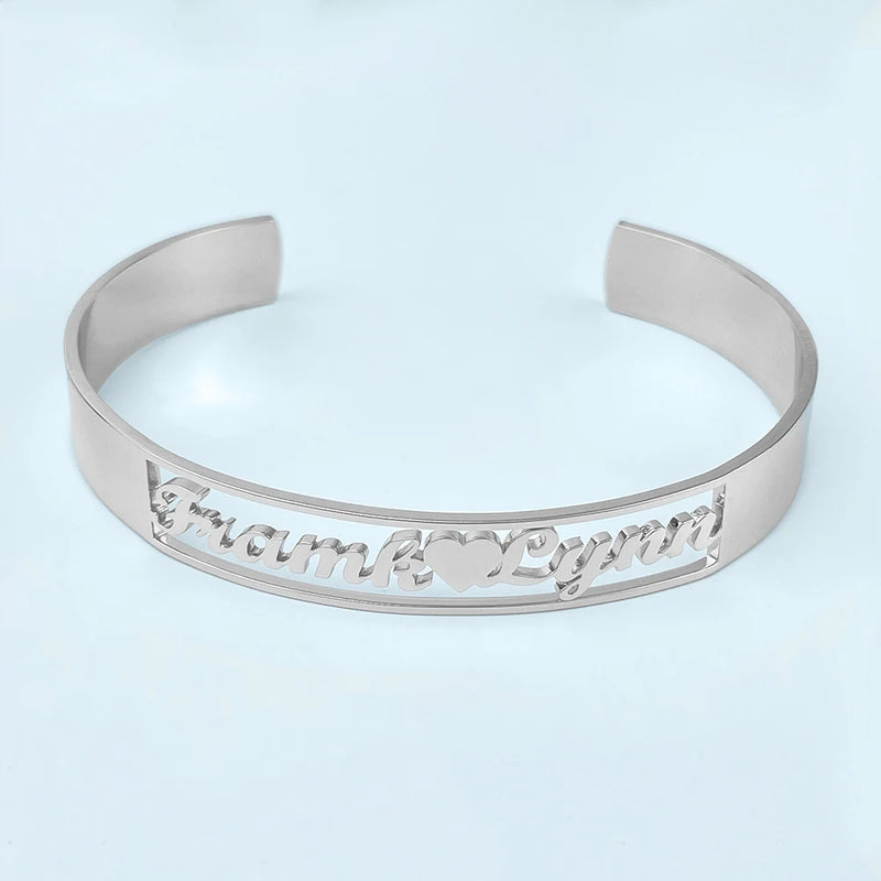 Dainty Name Bracelet Stainless Steel Couple Personalized Jewelry