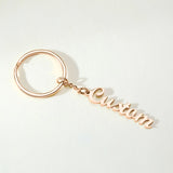 Dainty Name Keychain Stainless Steel Personalized Key Chain Golden Pendant