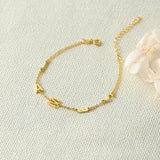 Dainty Tiny Letter Bracelet Personalized Initials Pendant Bracelet Gift