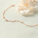 Dainty Tiny Letter Bracelet Personalized Initials Pendant Bracelet Gift
