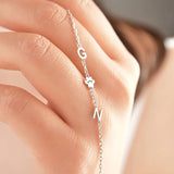 Dainty Tiny Letter Bracelet Personalized Initials Pendant Bracelet Gift