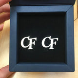 Personalized Initials Nameplate Cufflinks Stainless Steel