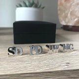 Personalized Initials Nameplate Cufflinks Stainless Steel