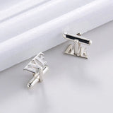 Personalized Initials Nameplate Cufflinks Stainless Steel