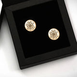 Personalized Round Cufflinks for Men Dad Gift Stainless Steel Set