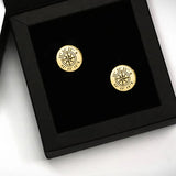 Personalized Round Cufflinks for Men Dad Gift Stainless Steel Set