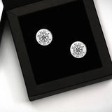 Personalized Round Cufflinks for Men Dad Gift Stainless Steel Set