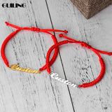 Personalized Name Bracelet Stainless Steel Pendant Couple Gift