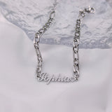 Dainty Name Bracelet Stainless Steel Chain Personalized Bracelet