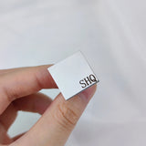 Custom Engraved Logo Square Cufflinks Stainless Steel Nameplate Marking