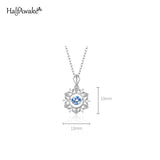 Sparkling Snowflake S925 Silver Necklace with Zircon Pendant
