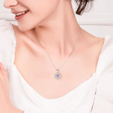 Sparkling Snowflake S925 Silver Necklace with Zircon Pendant