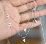 Tiny Evil Eye CZ Necklace 925 Silver for Women