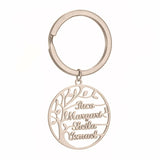 Family Tree of Life Name Pendant Keychain Personalized Jewelry