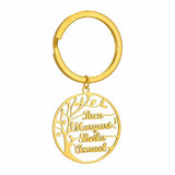 Family Tree of Life Name Pendant Keychain Personalized Jewelry
