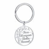 Family Tree of Life Name Pendant Keychain Personalized Jewelry