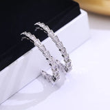 Dainty Natural Crystal Earrings 925 Sterling Silver Wedding Studs