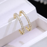 Dainty Natural Crystal Earrings 925 Sterling Silver Wedding Studs