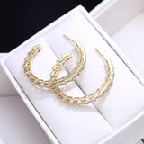 Dainty Natural Crystal Earrings 925 Sterling Silver Wedding Studs